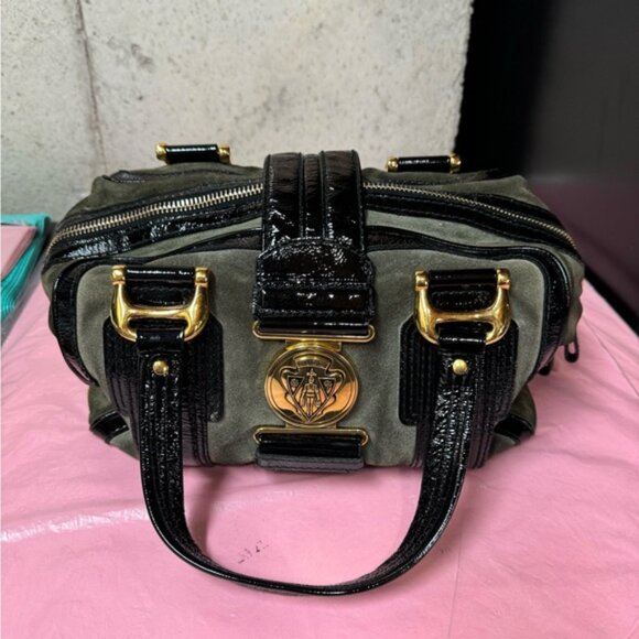 Gucci Suede Medium Aviatrix Handle Bag - Picture 12 of 14